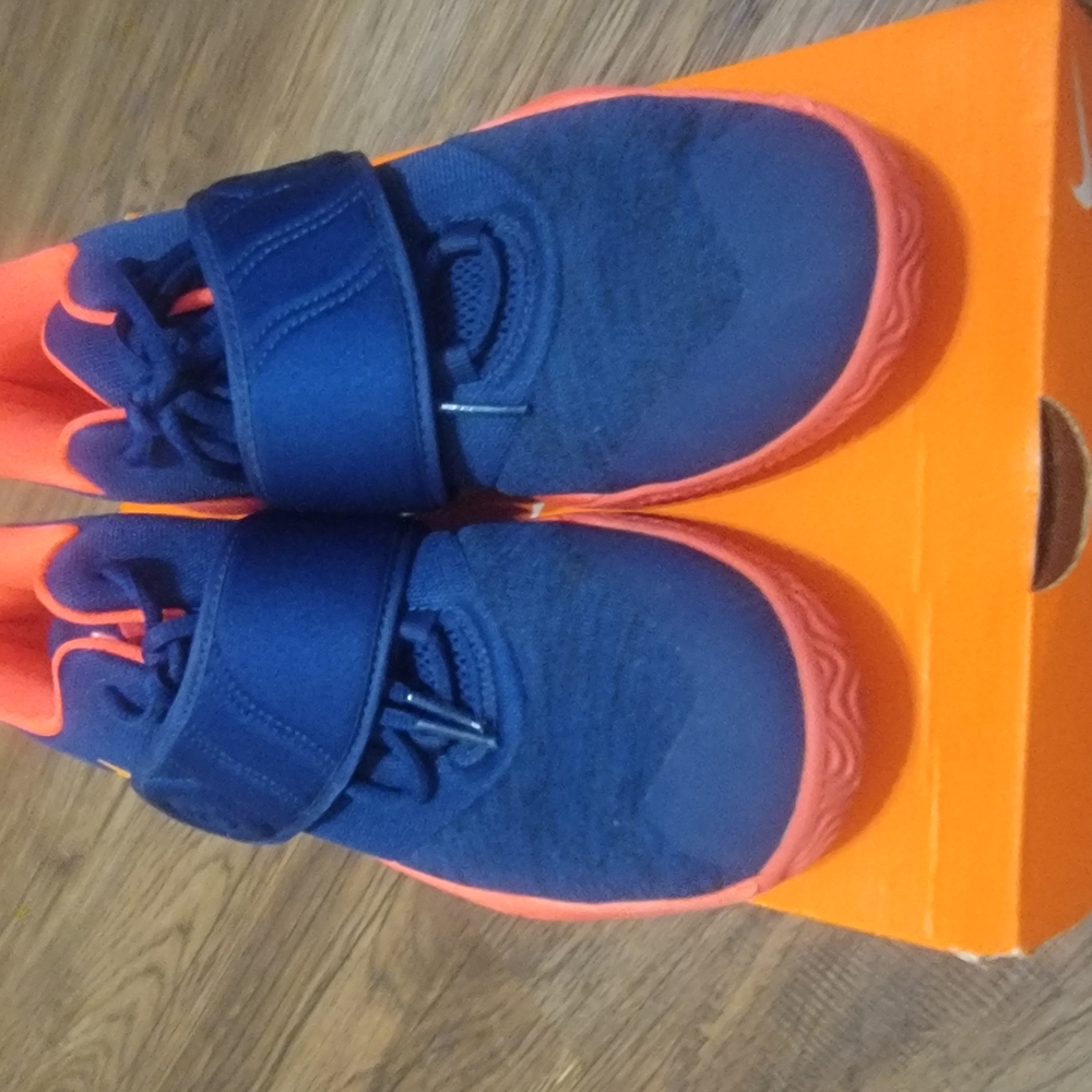 Nike Kids Navy and Bright Orange Athletic Shoes